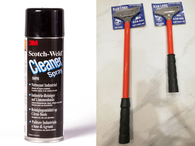 H&oacute;a chất v&agrave; dụng cụ tẩy keo ch&oacute;