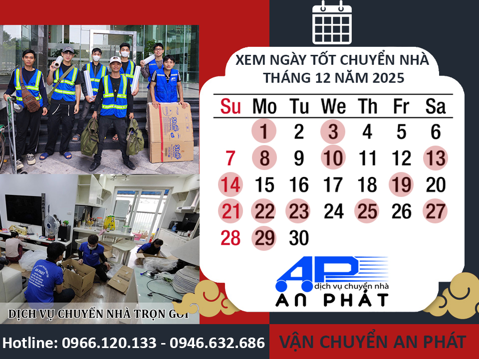 Xem ng&agrave;y tốt chuyển nh&agrave; th&aacute;ng 12 năm 2025