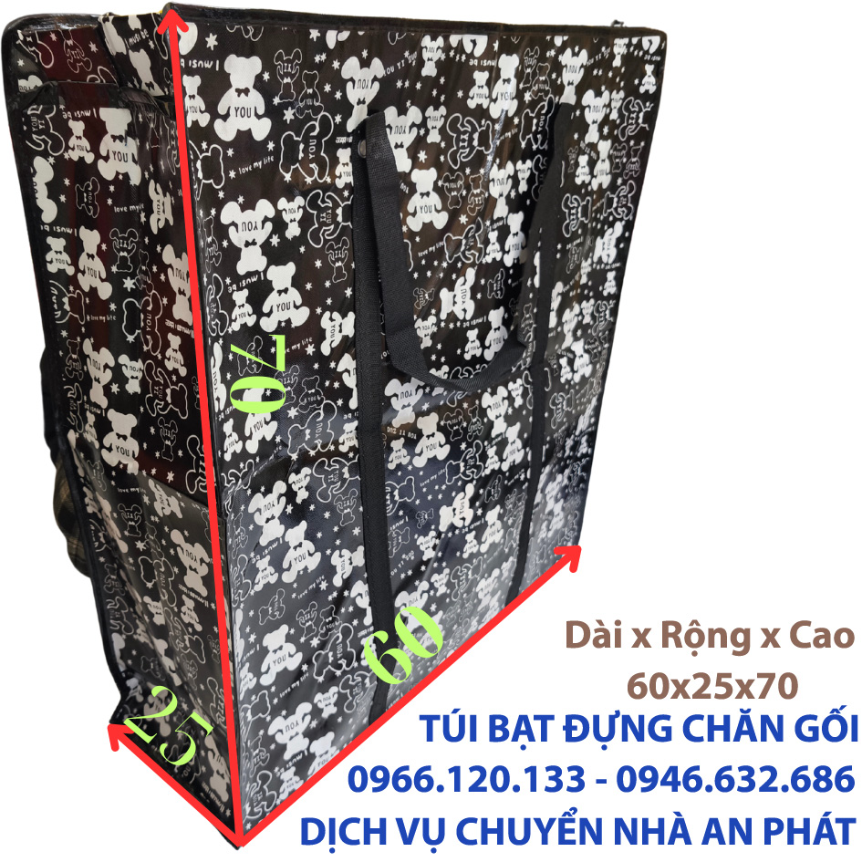 T&uacute;i bạt đựng quần &aacute;o loại lớn 60x25x70