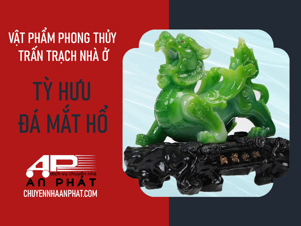 Vật phẩm phong thủy trấn trạch nhà ở Tỳ Hưu đá mắt hổ