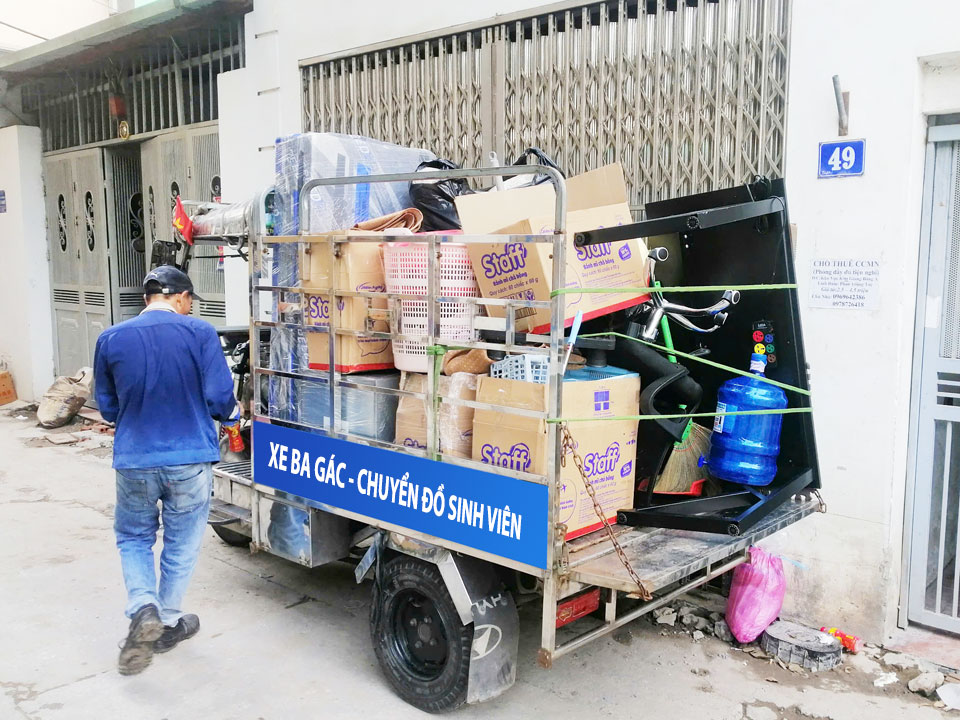 Xe ba g&aacute;c chở h&agrave;ng gần đ&acirc;y