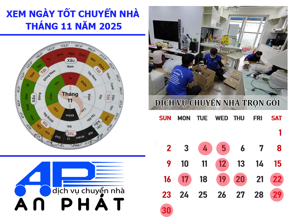 Xem ng&agrave;y tốt chuyển nh&agrave; th&aacute;ng 11 năm 2025