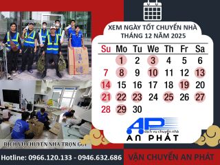 Xem ngày tốt đẹp chuyển nhà tháng 12 năm 2025 theo tuổi