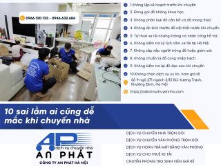10 sai lầm ai cũng dễ mắc khi chuyển nhà
